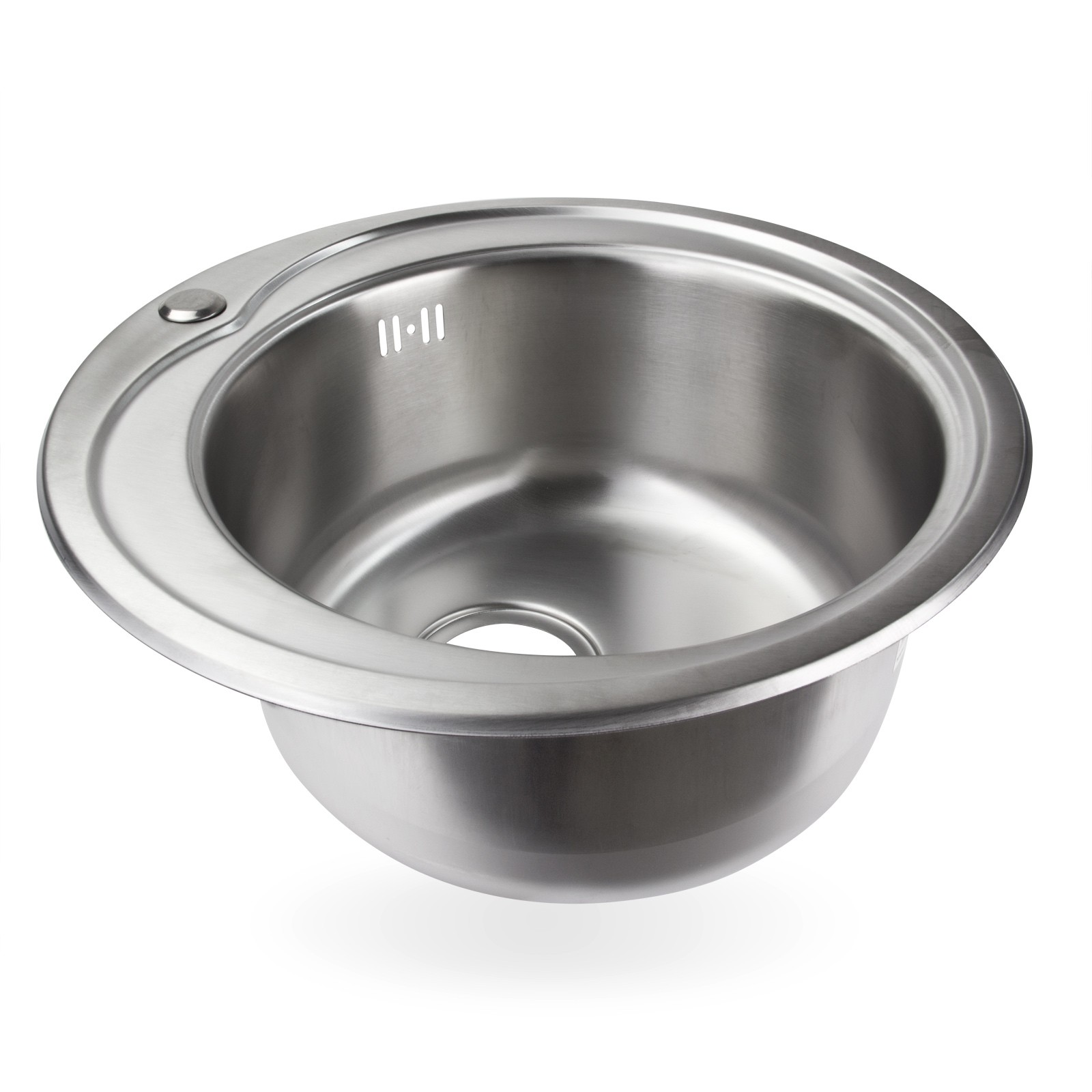 Edelstahl Einbauspüle Ronda2 Waschbecken Spüle Küchenspüle rund