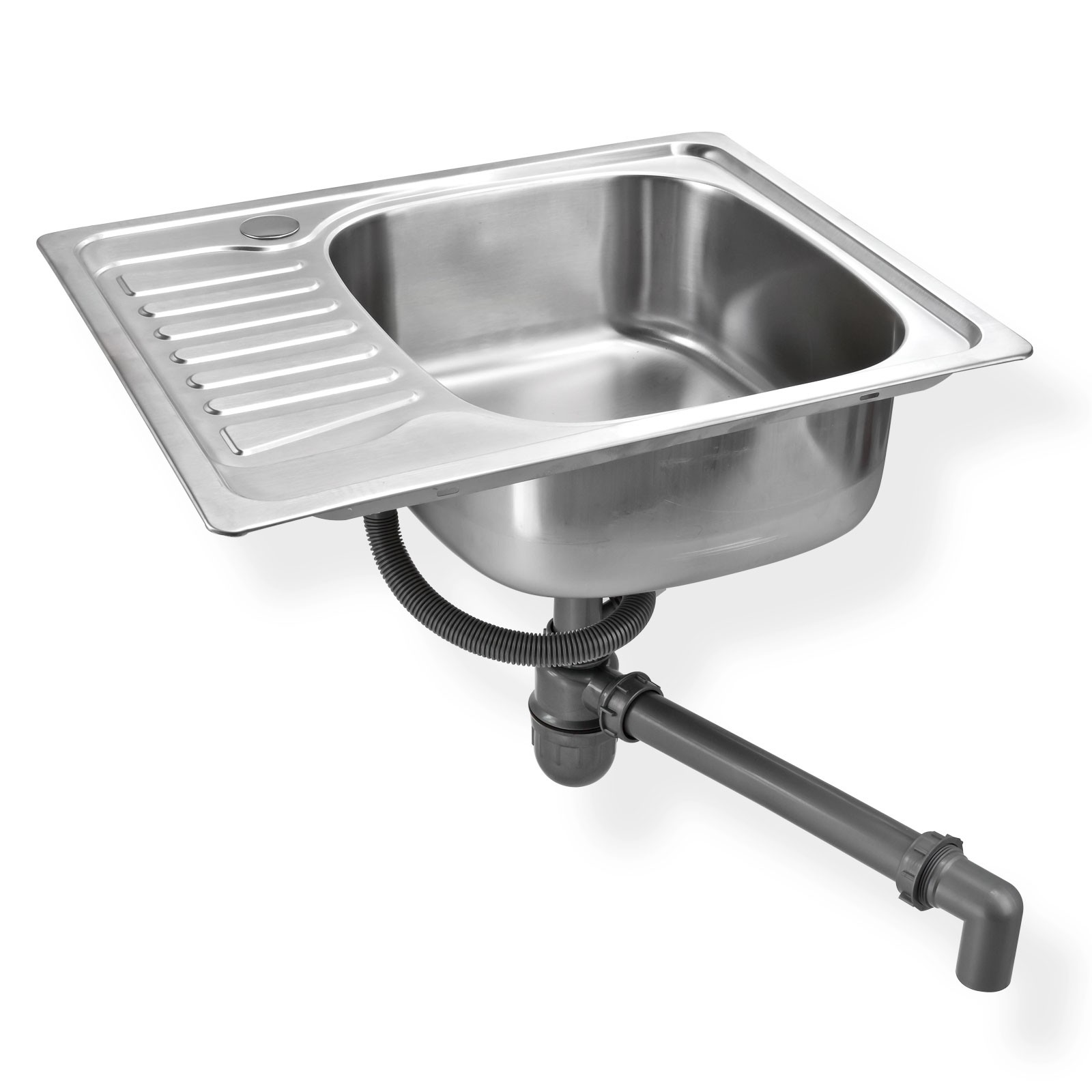 Edelstahl Waschbecken Spüle rechts Einbauspüle Spülbecken Küchenspüle